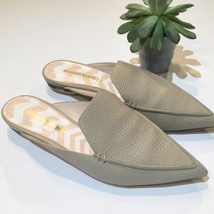 Nicholas Kirkwood Taupe Leather “Beya” Mules